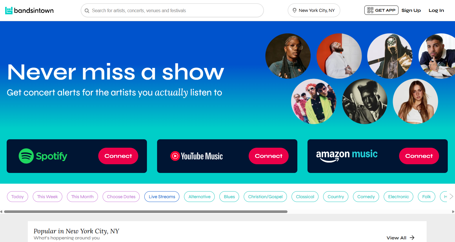 Bandsintown screenshot