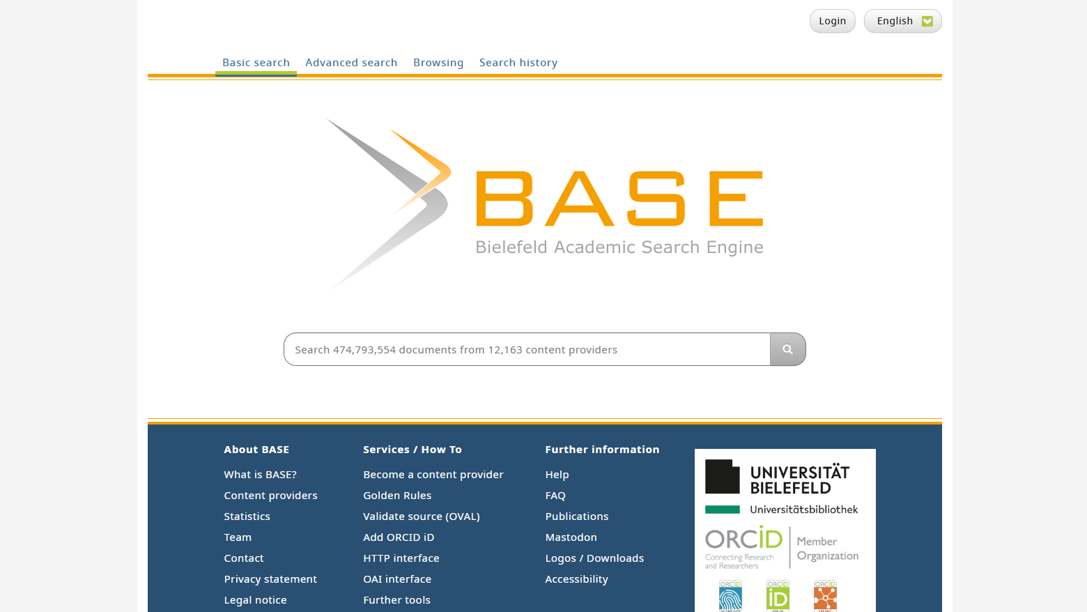 BASE screenshot