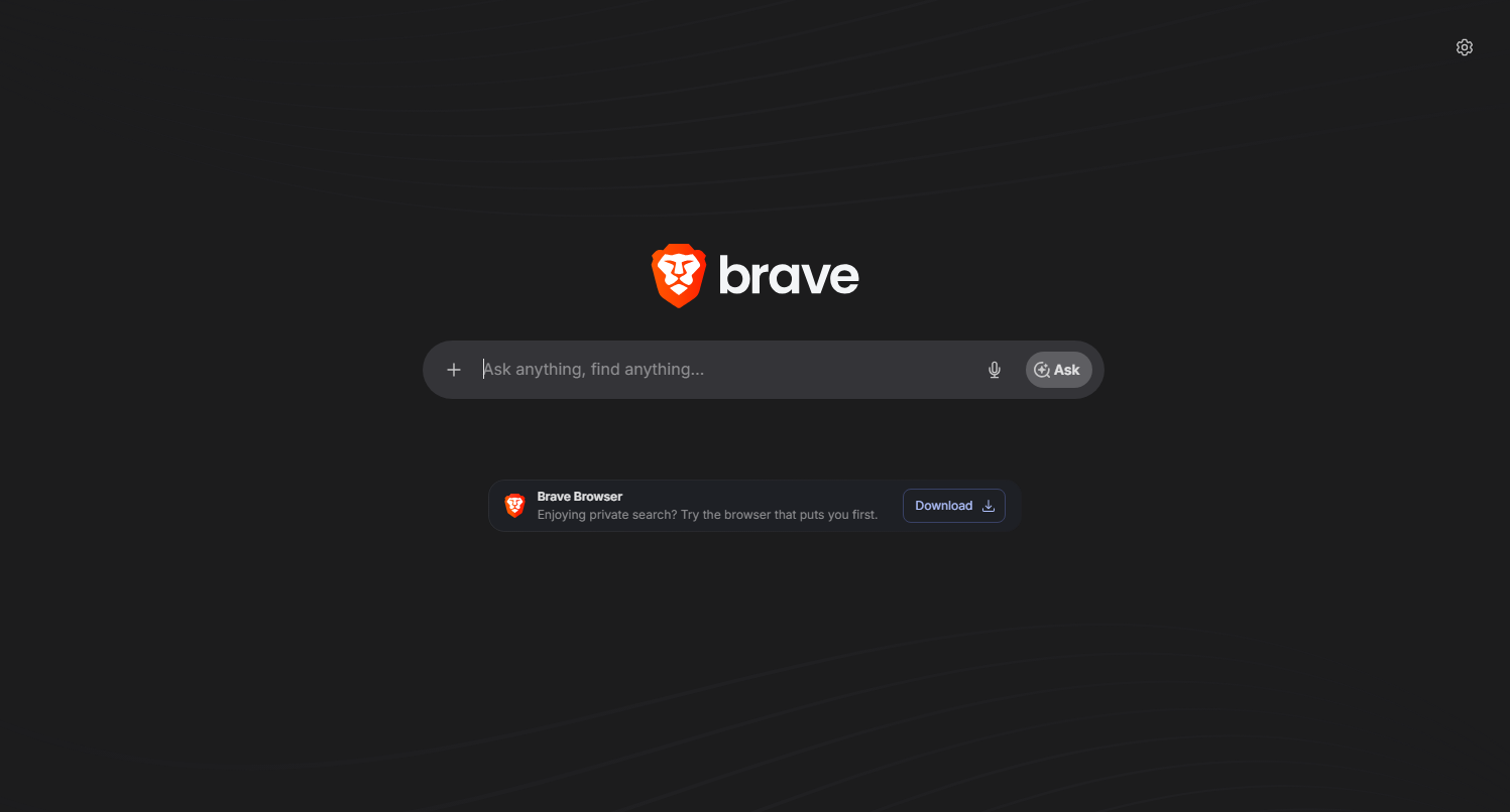 Brave Search screenshot