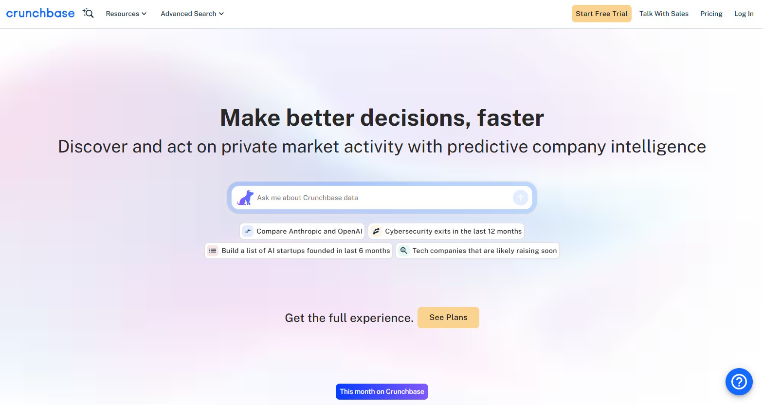 Crunchbase screenshot