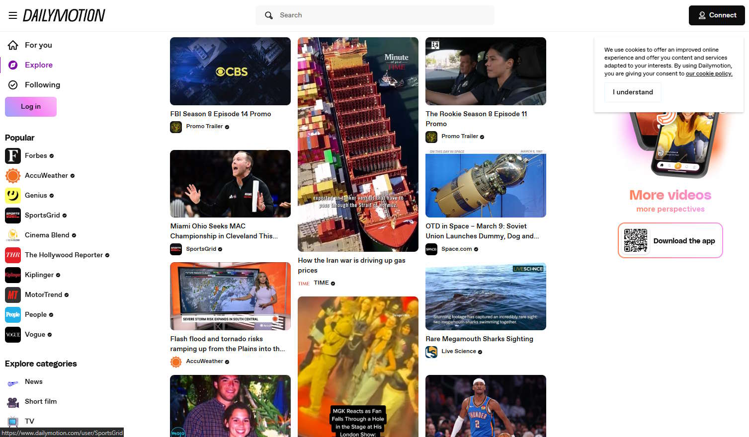 Dailymotion screenshot