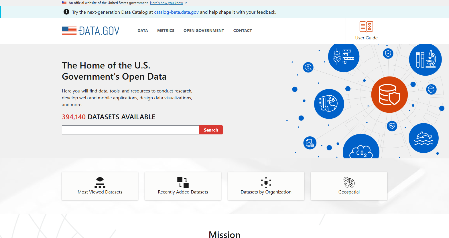 Data.gov screenshot