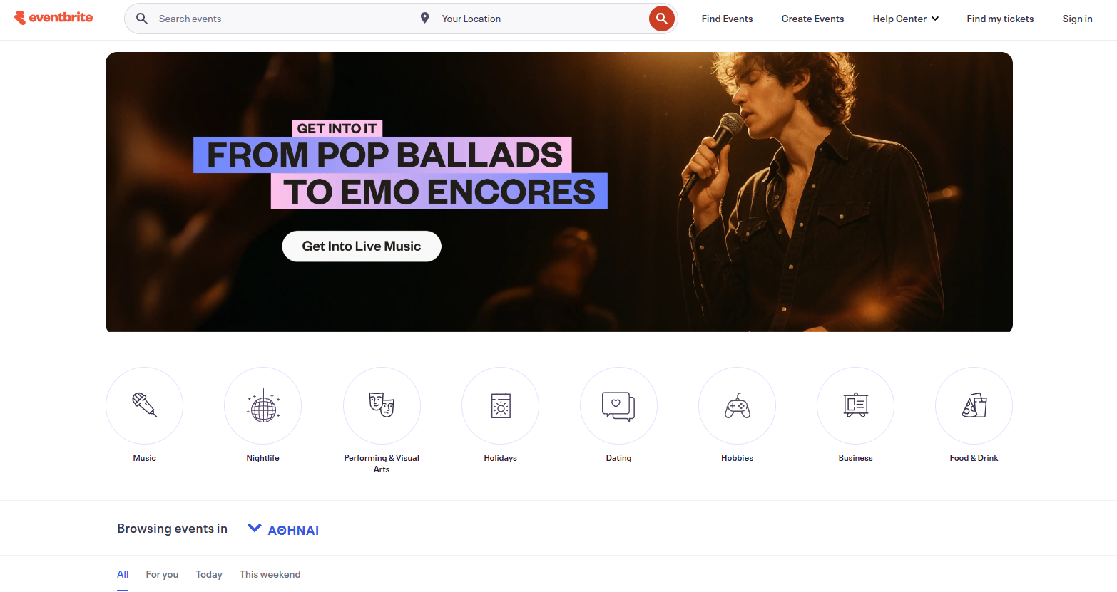 Eventbrite screenshot