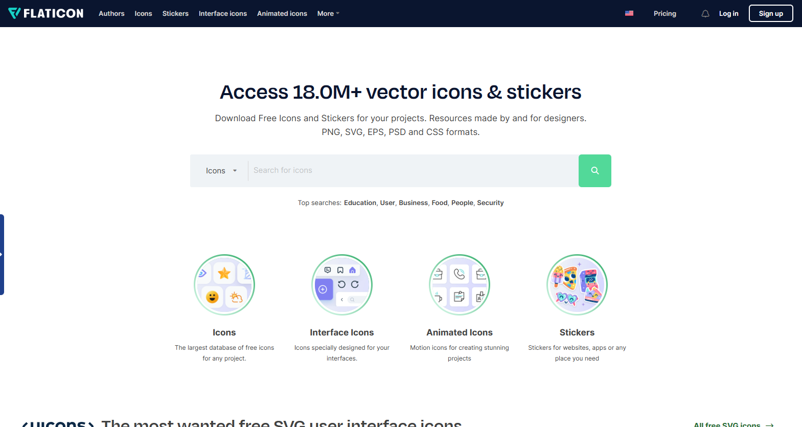Flaticon screenshot