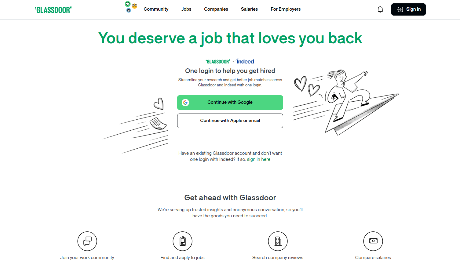 Glassdoor screenshot