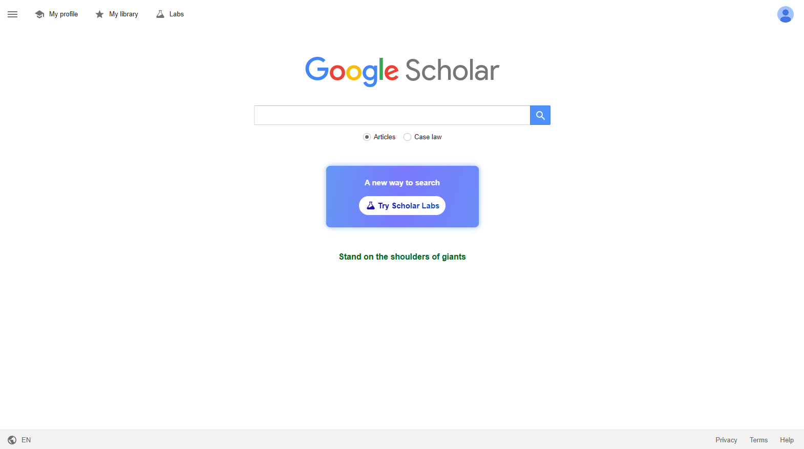 Google Scholar screenshot