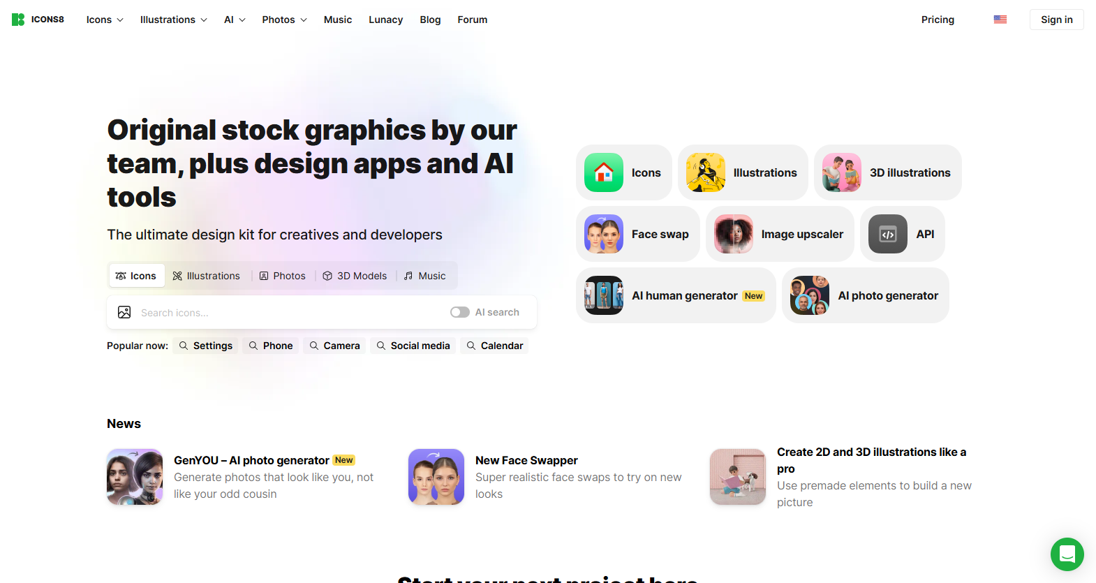 Icons8 screenshot