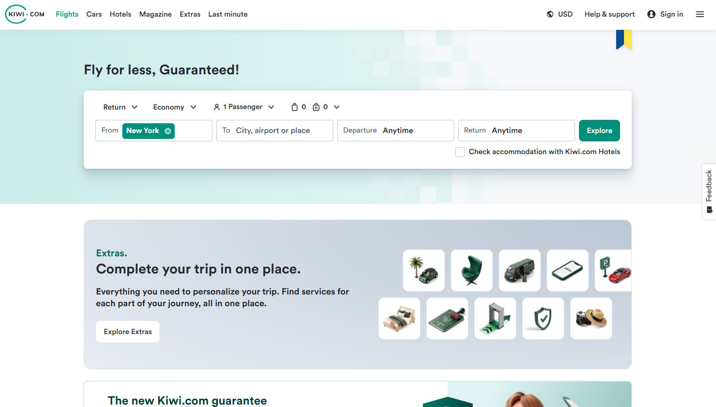 Kiwi.com screenshot