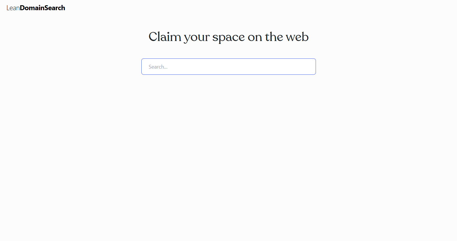 Lean Domain Search screenshot