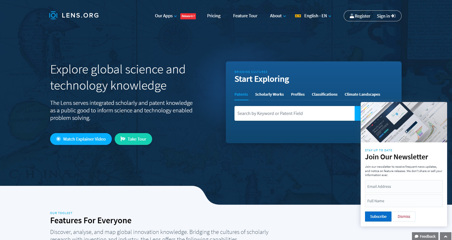 Lens.org screenshot