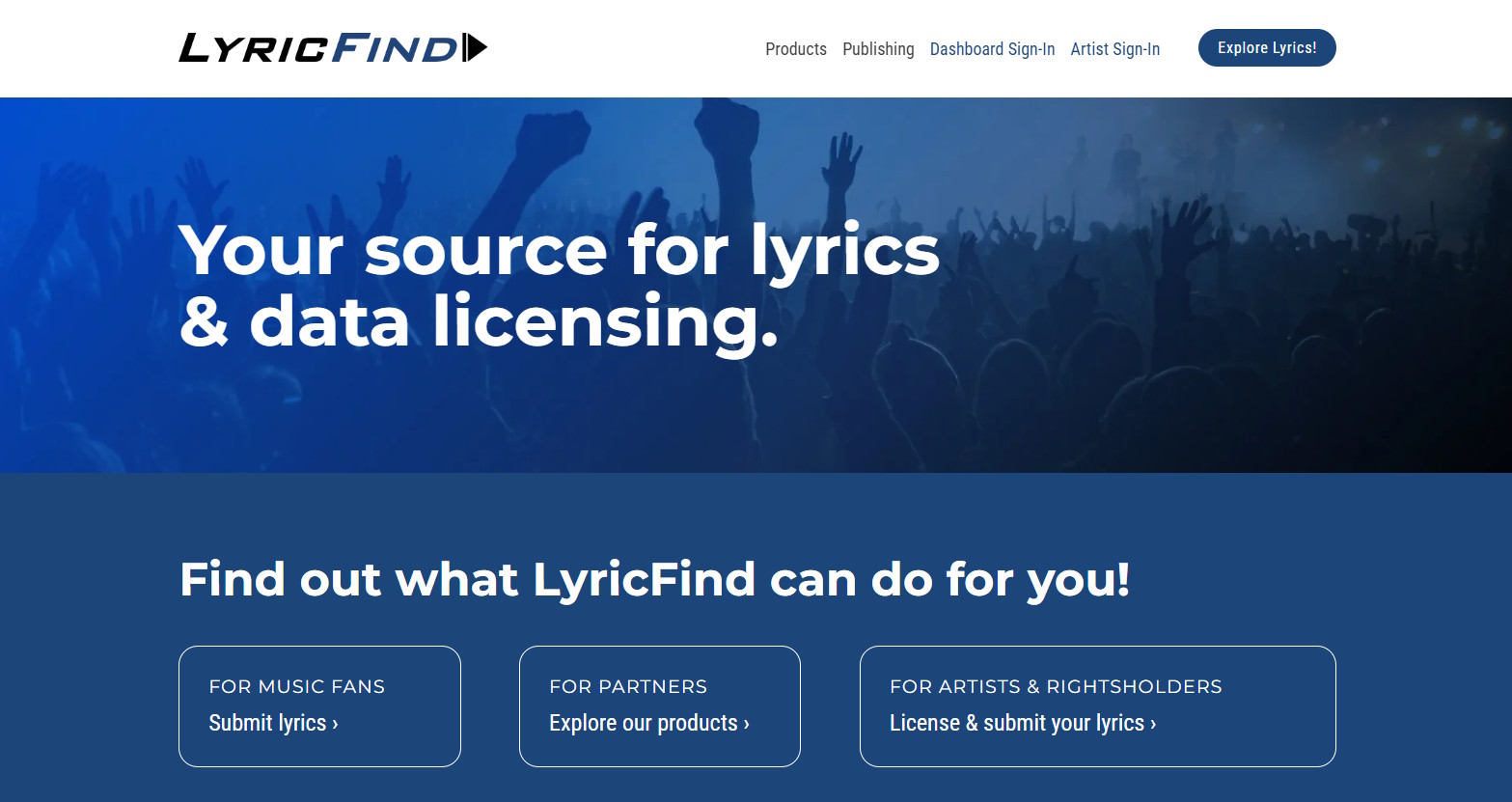 LyricFind screenshot