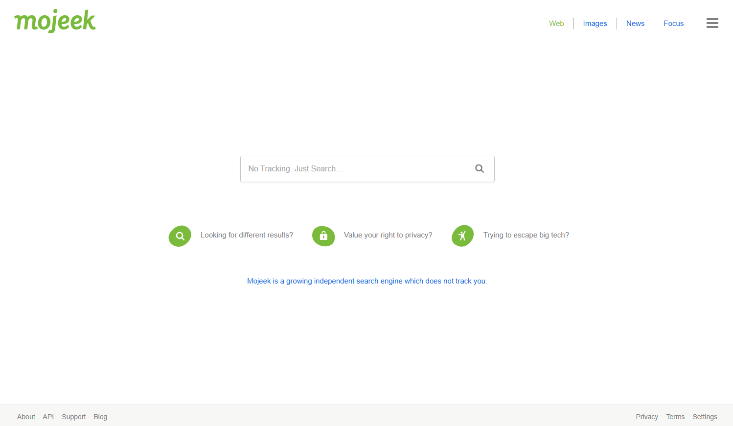 Mojeek screenshot