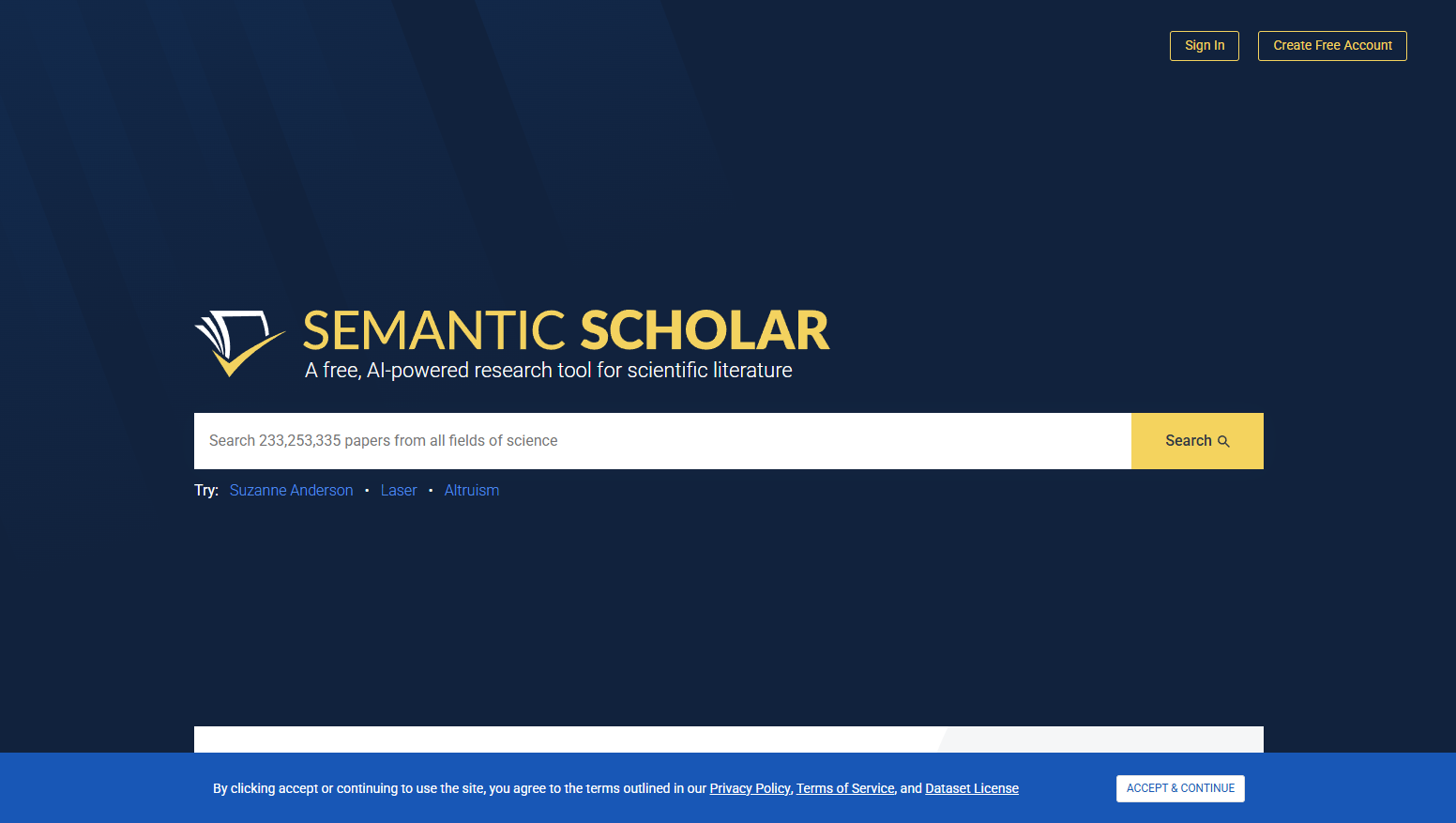 Semantic Scholar screenshot