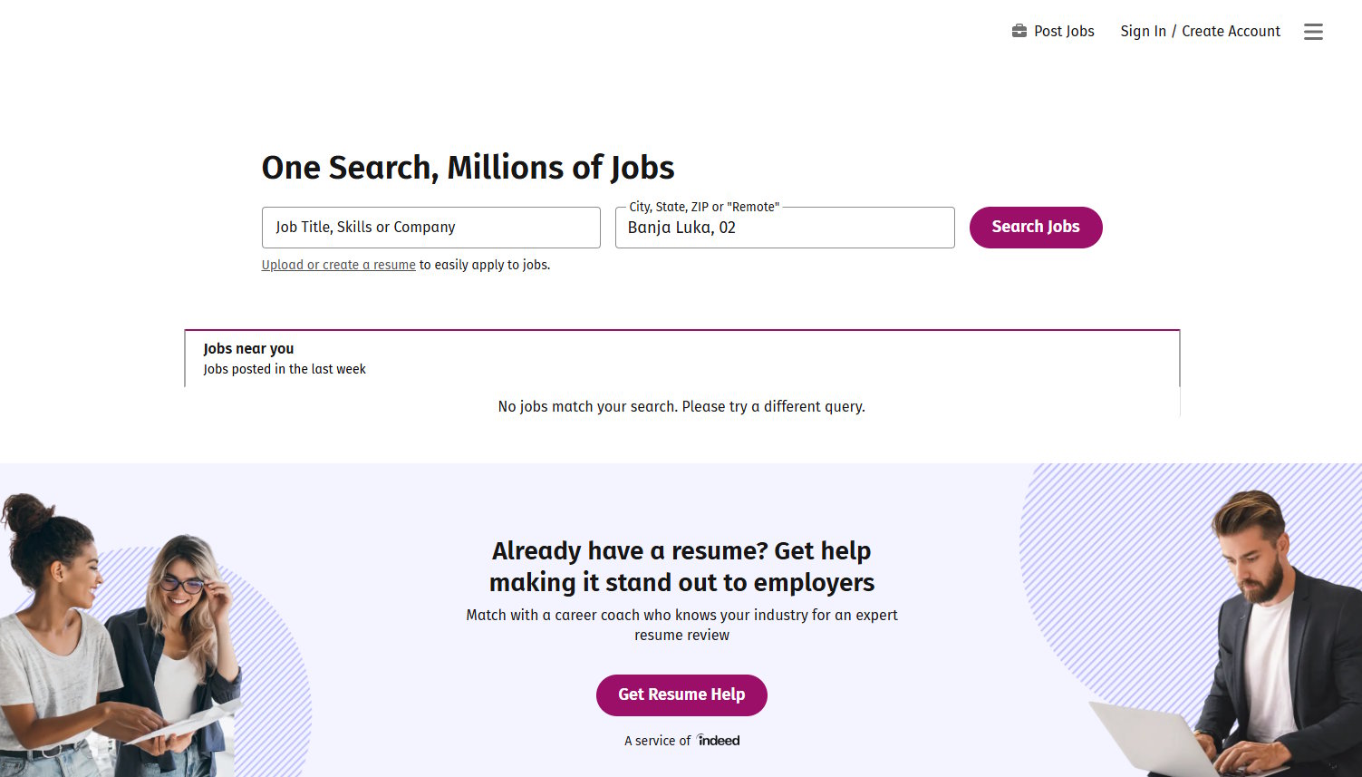 SimplyHired screenshot