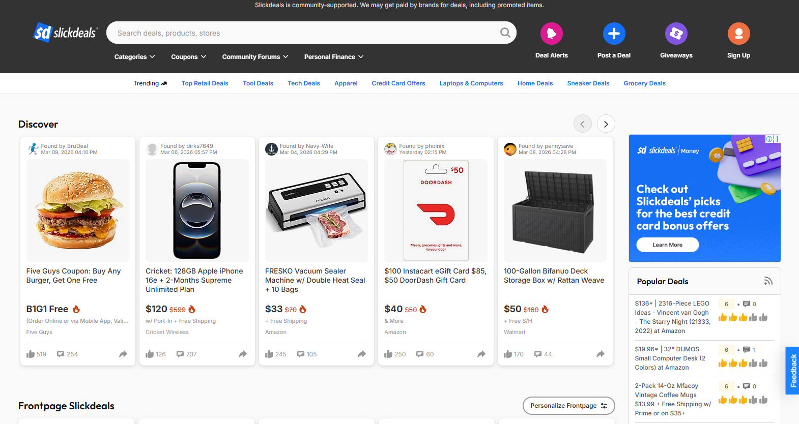 Slickdeals screenshot