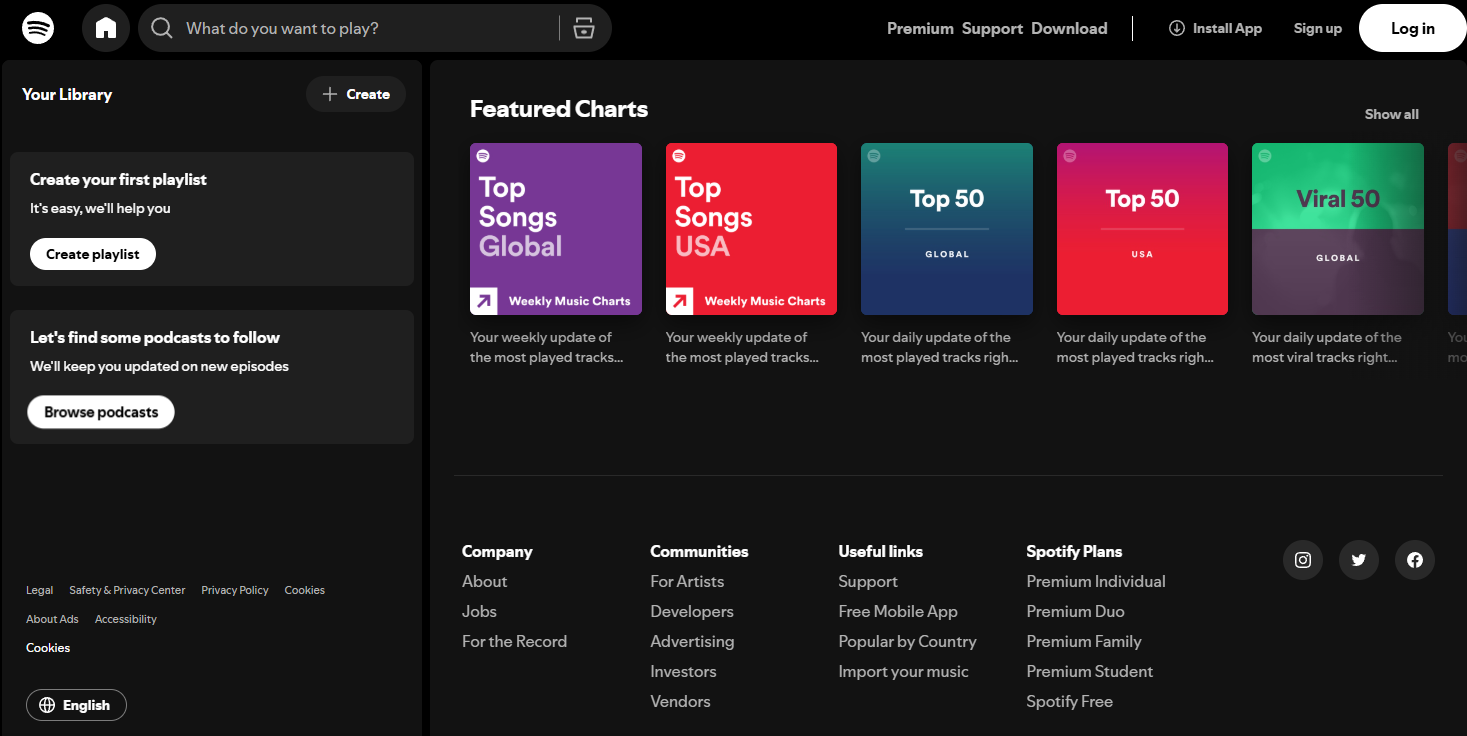 Spotify Search screenshot